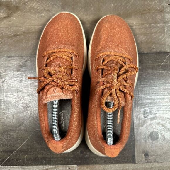 Allbirds Women’s Size 10 Wool Runner Athletic Shoes Rust Orange Comfort Sneakers - Picture 8 of 9